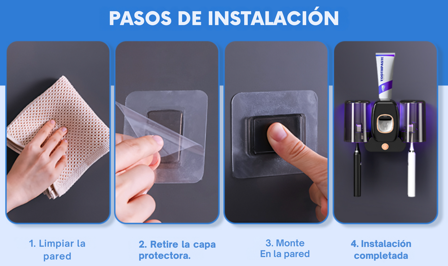 Estación de Cepillado Premium con Luz ultravioleta